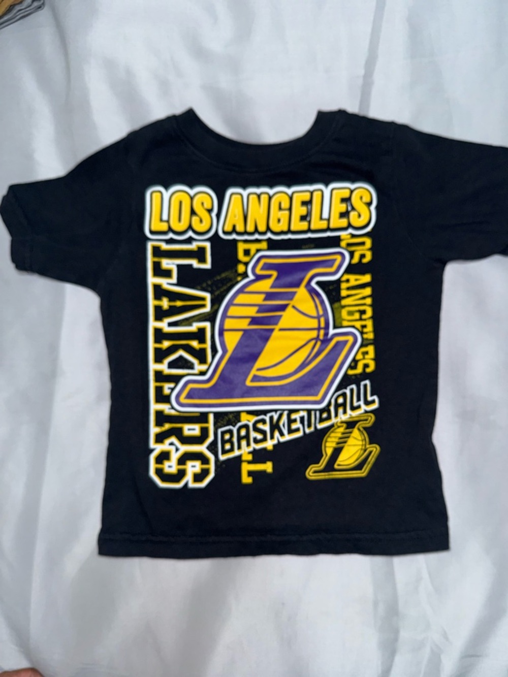 GUC | 3T NBA Los Angeles Lakers Black Yellow Purple Kids Graphic Tee